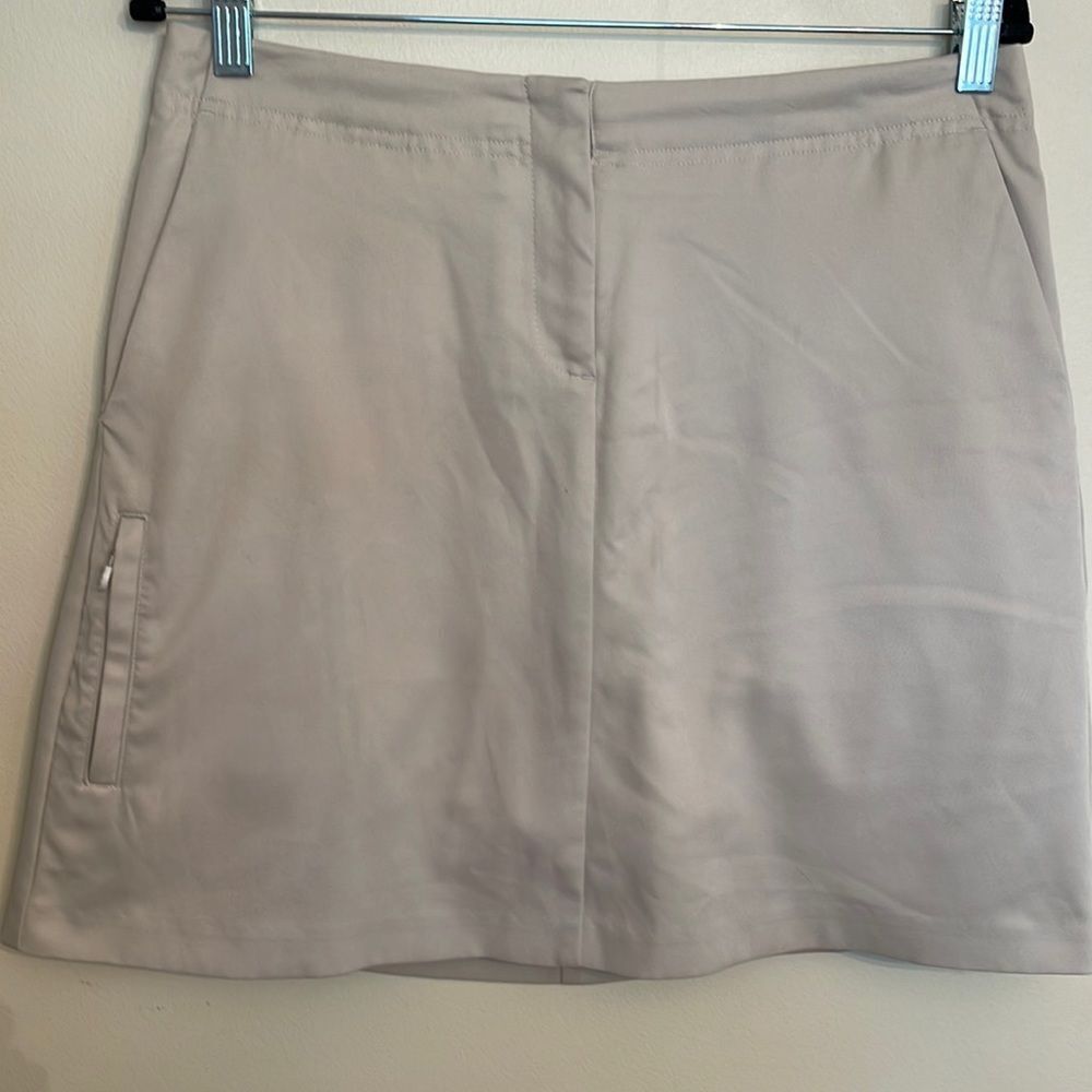 Cream A-line Skort with Minimalist Design